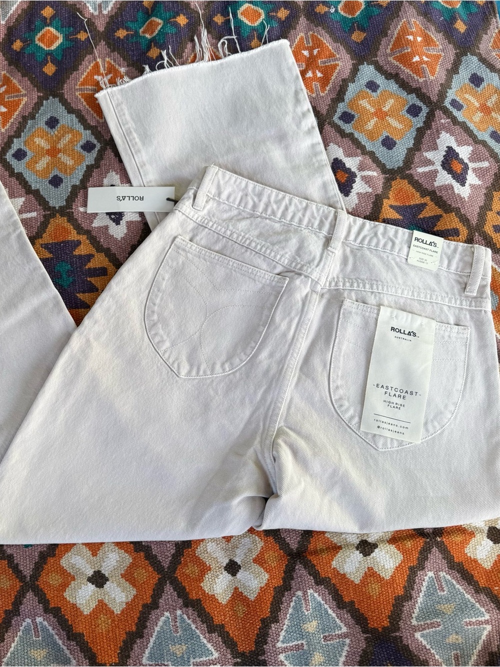 ROLLA'S Women’s HIGH RISE EAST-COAST Ankle Flare Jeans Size 30 Flattering - Salt